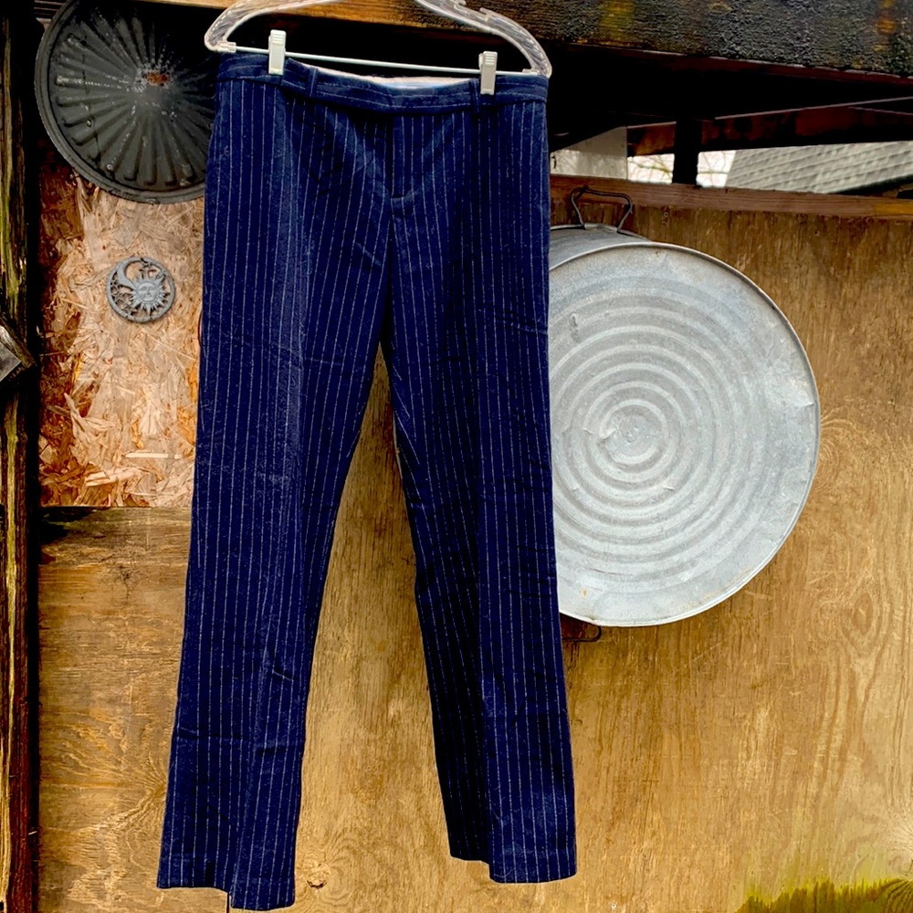 Wool Pinstripe Trousers